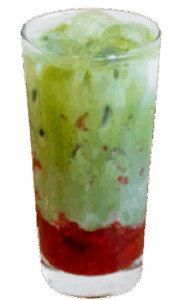 Fluffy Fluffy Go! Matcha Strawberry Latte